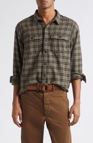 Double RL Eaton Plaid Cotton Twill Workshirt