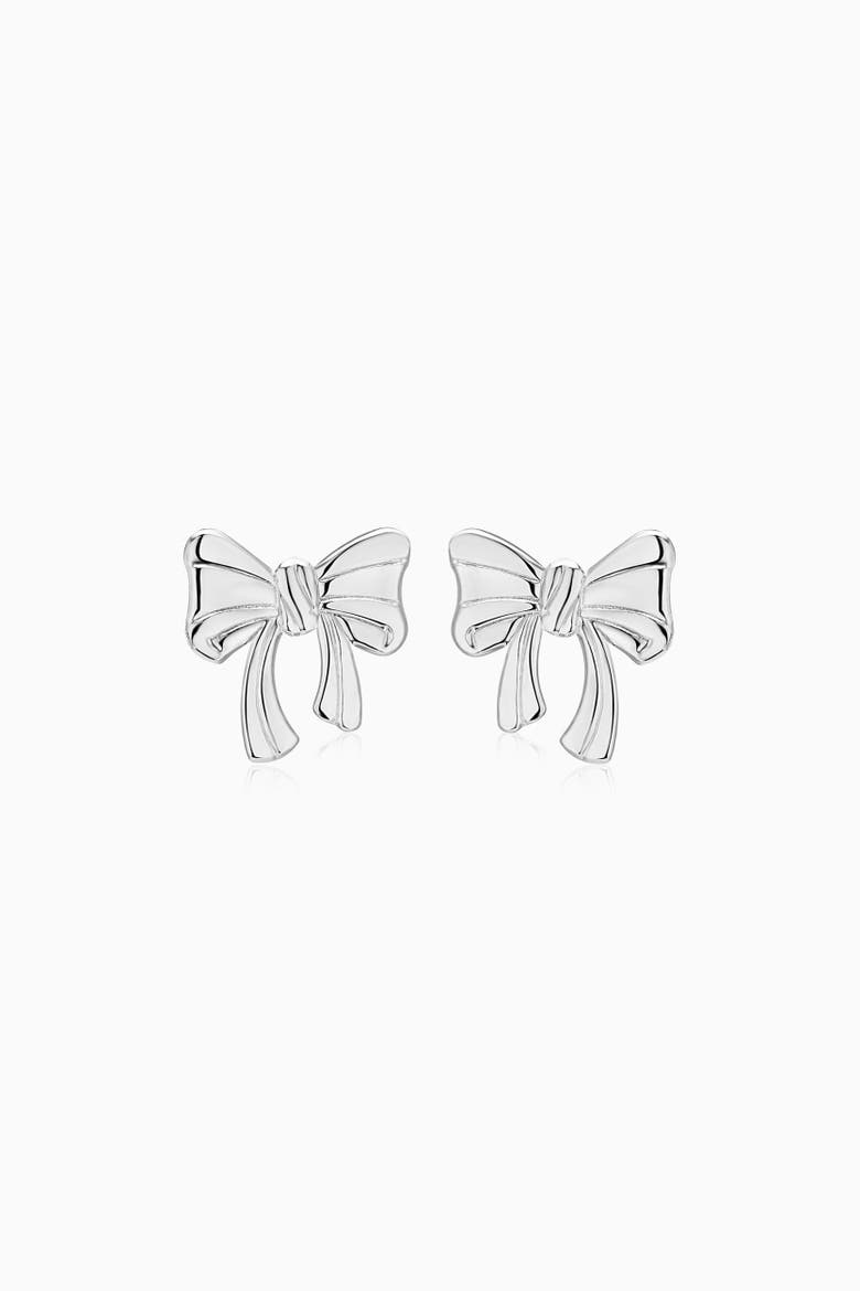 In The Present Studs in Sterling Silver, Alternate, color, Silver