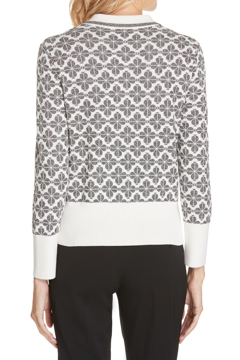 floral spade sweater, Alternate, color, BLACK