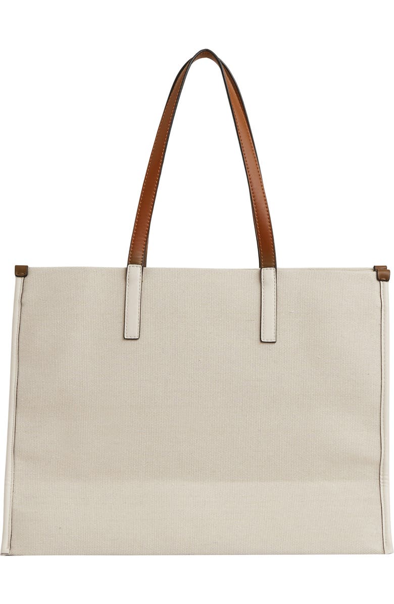 Reiss Lola Logo Canvas Tote, Alternate, color, Lolanatural