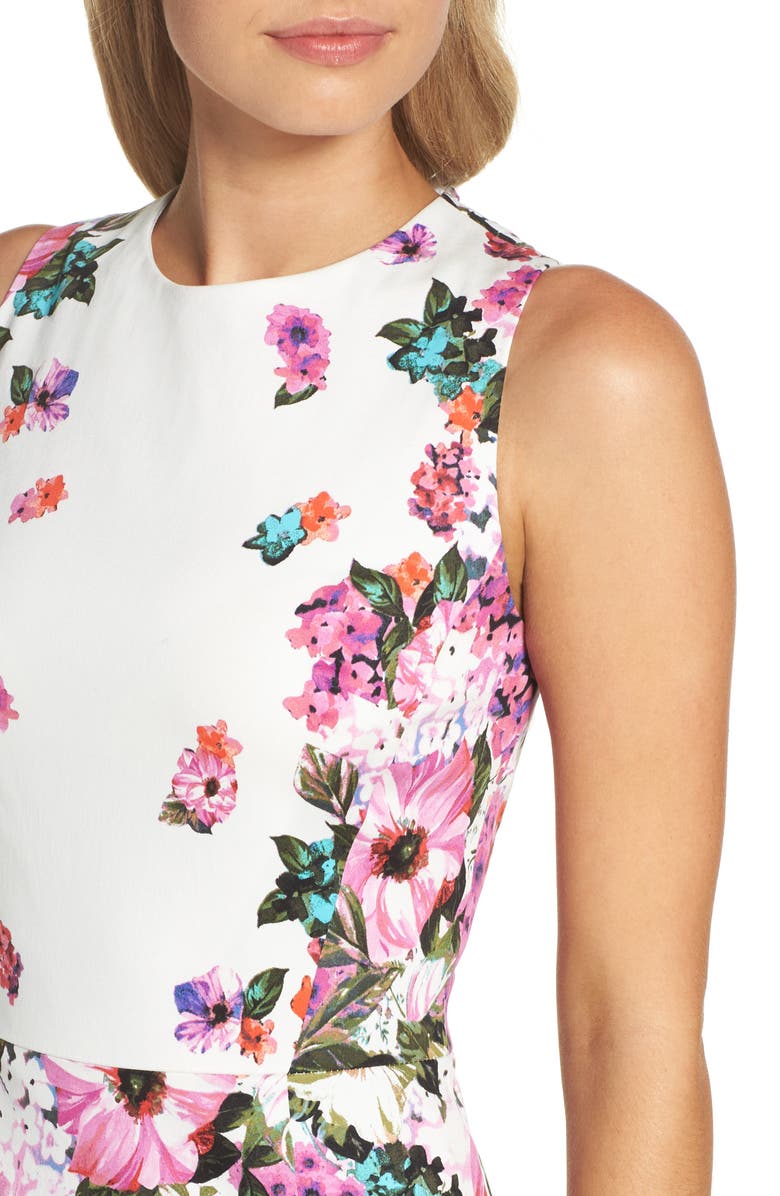 Maggy London Floral Garden Sheath Dress, Alternate, color, 