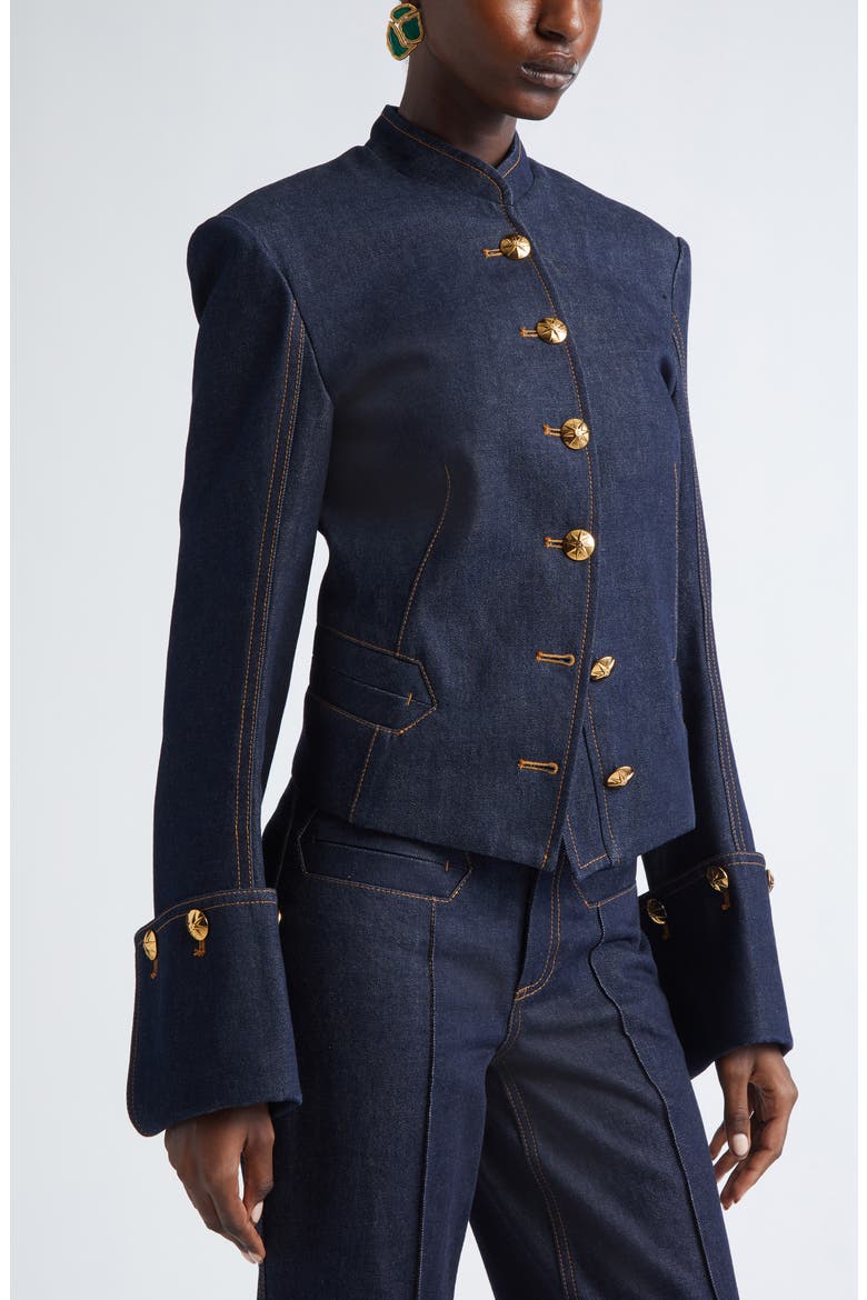 Rebellion Denim Pirate Jacket, Alternate, color, NIGHT SKY