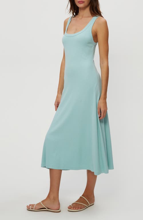 Michael Stars Celine Rib Midi Dress In Blue