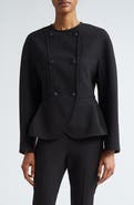 Max Mara Fronda Double Breasted Peplum Jacket