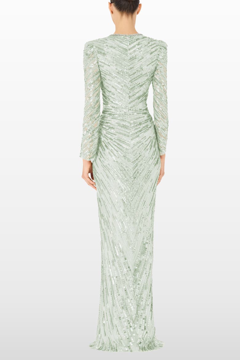 Darcy Sequin-Embellished Dress, Alternate, color, Eau Du Nil