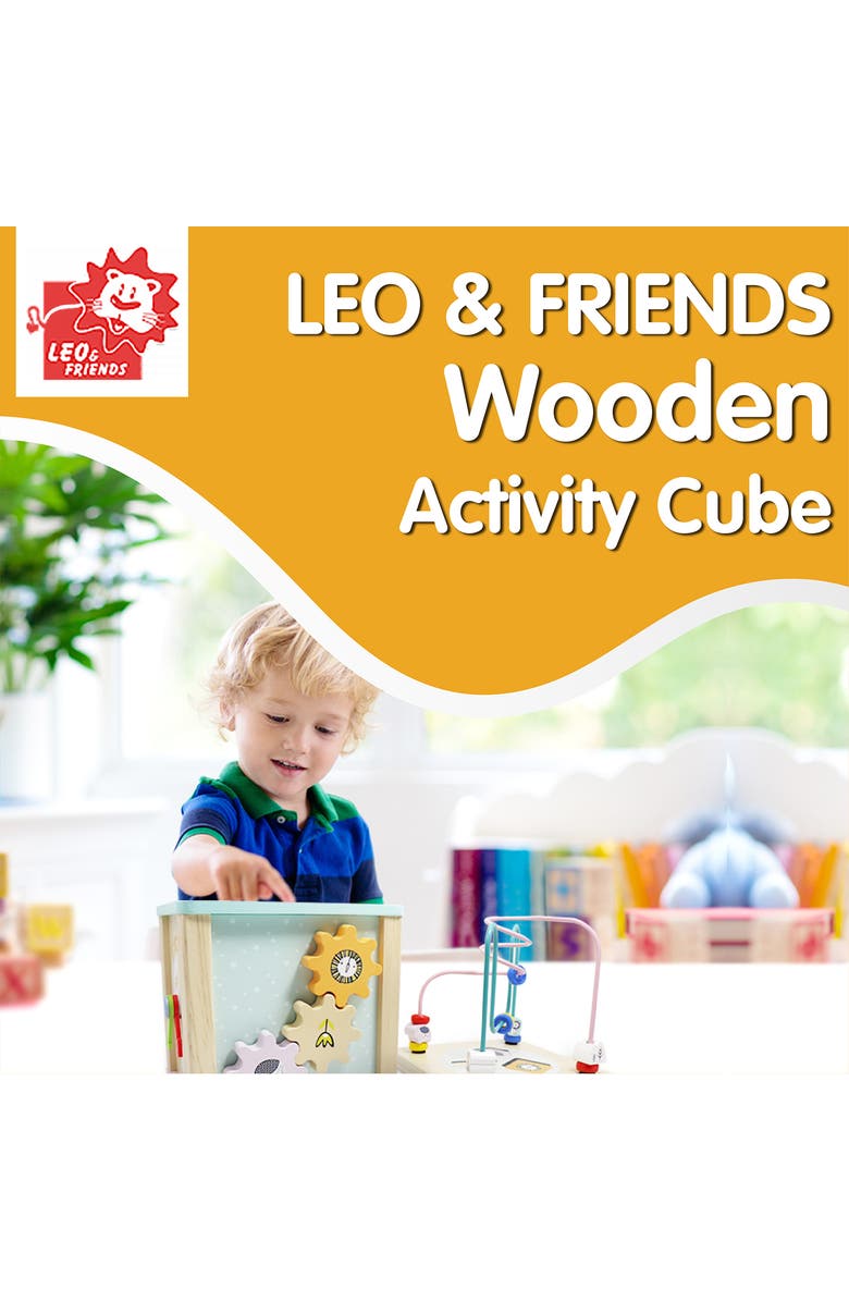 Leo & Friends Wooden Activity Toy for 1, 2 Year-Old-Girls, Alternate, color, Blue