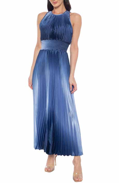 Marina Sleeveless Pleated Maxi Dress
