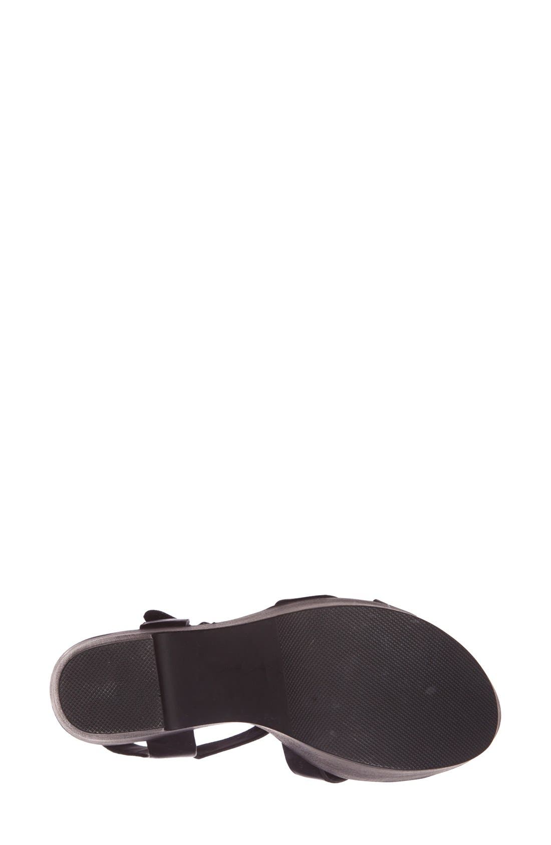 'Launch' Ankle Strap Platform Sandal, Alternate, color, BLACK