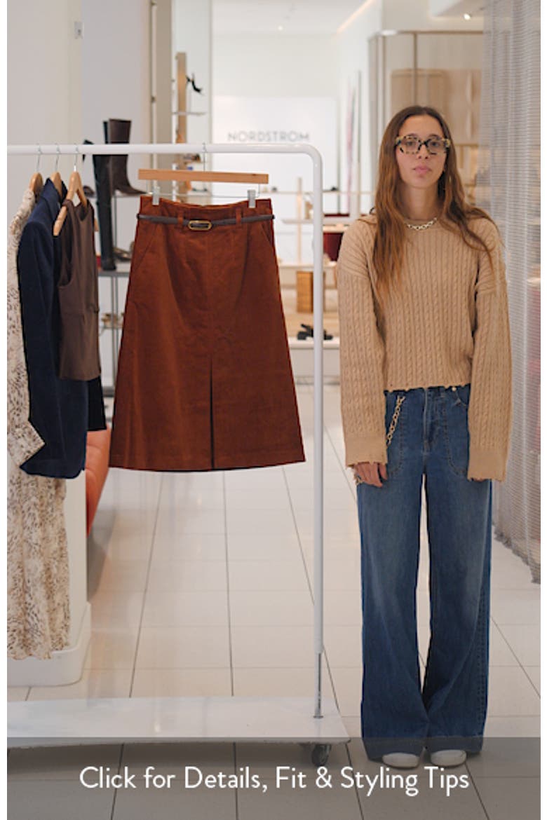 Alexie Corduroy Midi Skirt video