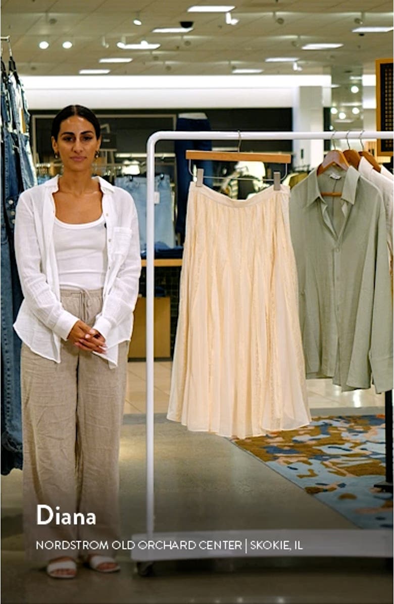 Lace & Chiffon Midi Skirt, sales video thumbnail