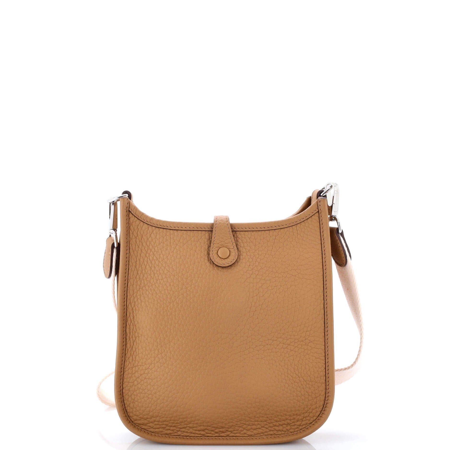 Pre-Owned Hermes Evelyne Bag Gen III Clemence TPM, Alternate, color, Biscuit