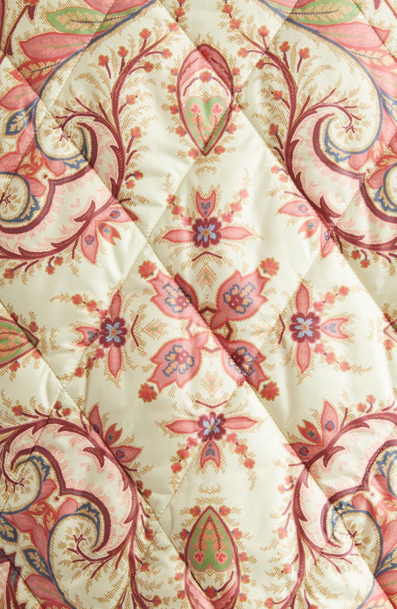 Etro Paisley Quilted Barn Jacket, Alternate, color, Off White Print