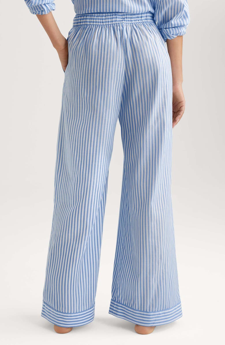 Tommy John Stripe High Waist Woven Sleep Pants, Alternate, color, Vista Blue Coastal Stripe