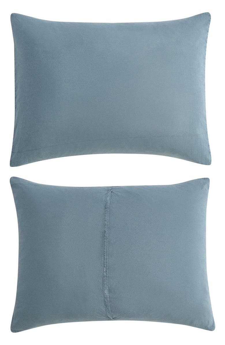 Kenneth Cole Solid Microfiber 5-Piece Reversible Comforter Set, Alternate, color, Blue Multi