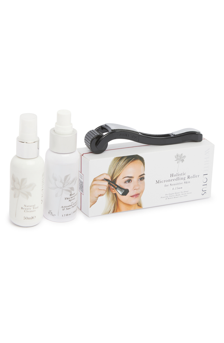 White Lotus Beauty Holistic Dermaroller Kit For hair, Alternate, color, Black