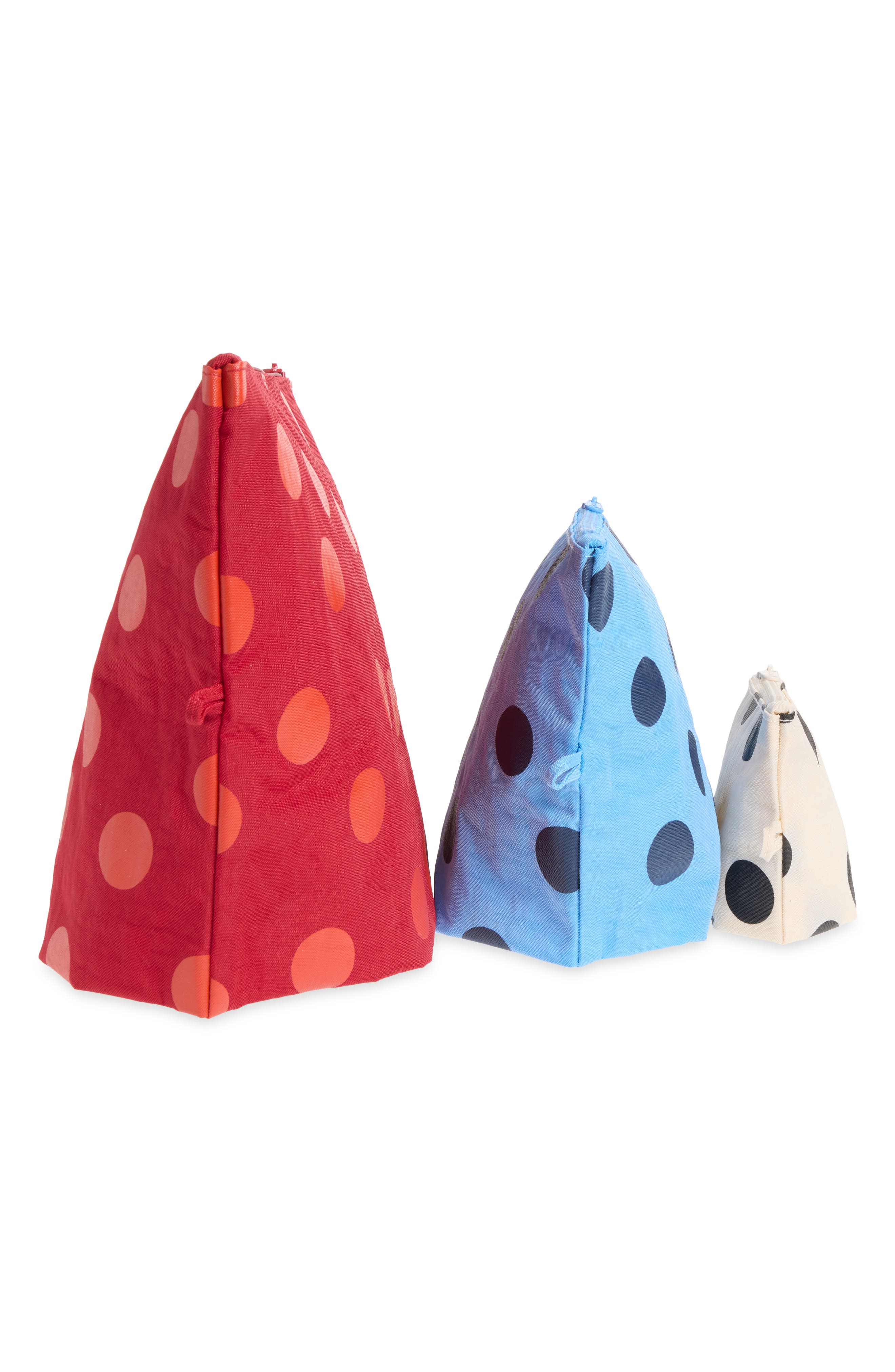 Go 3-Piece Pouch Set, Alternate, color, POLKA DOT MIX