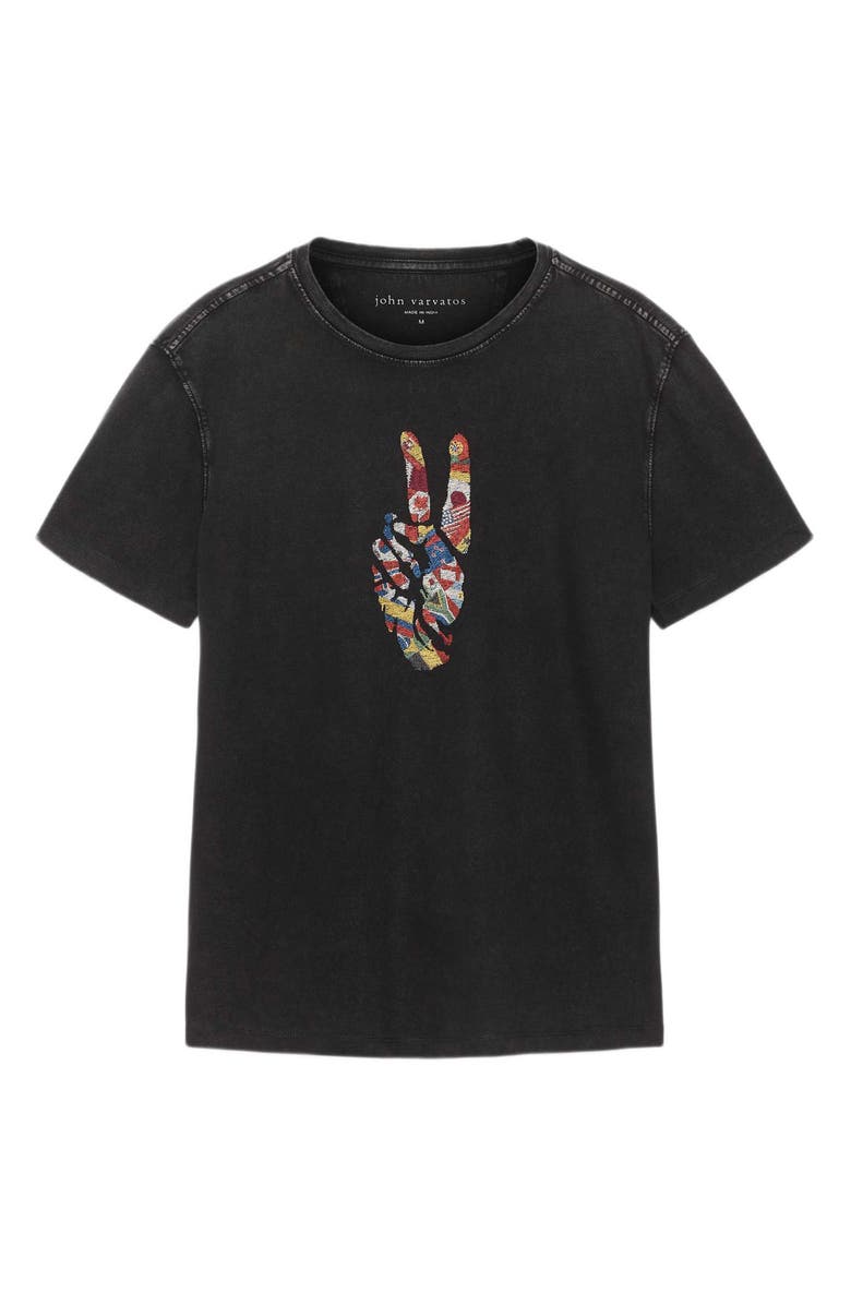 John Varvatos World Flags Peace Organic Cotton Graphic T-Shirt, Main, color,