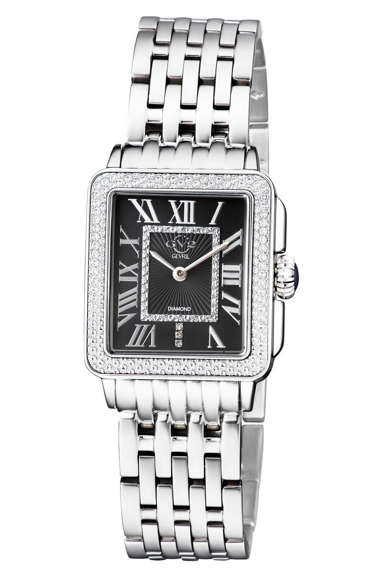 Gevril GV2 Women's Badova Diamond Dial Bracelet Watch, 27mm, Main, color, SILVER