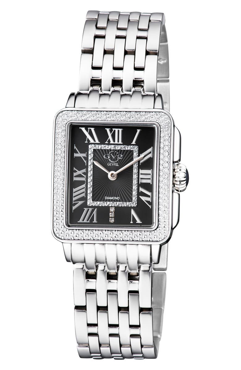 GV2 Gevril GV2 Women's Badova Diamond Dial Bracelet Watch, 27mm, Main, color, 