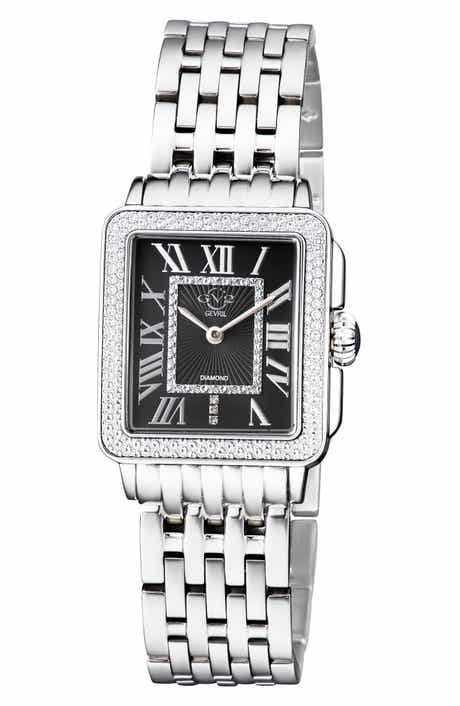 GV2 Gevril GV2 Women's Badova Diamond Dial Bracelet Watch, 27mm