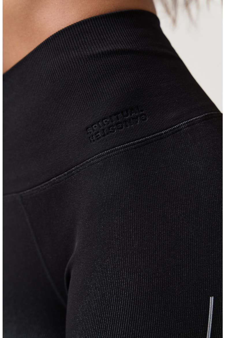 Lunar Icon High Waist Ribbed Performance Leggings, Alternate, color, BLACK