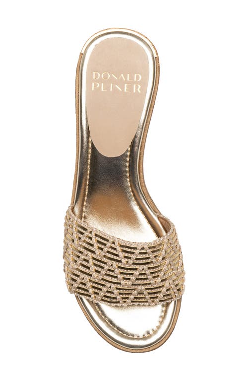 Shop Donald Pliner Allea Wedge Sandal In Platino