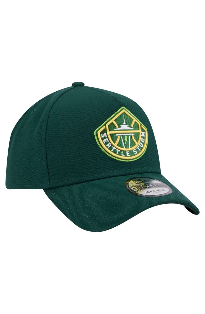 New Era Men's New Era Green Seattle Storm Core Logo A-Frame 9FORTY Adjustable Hat, Alternate, color, Green