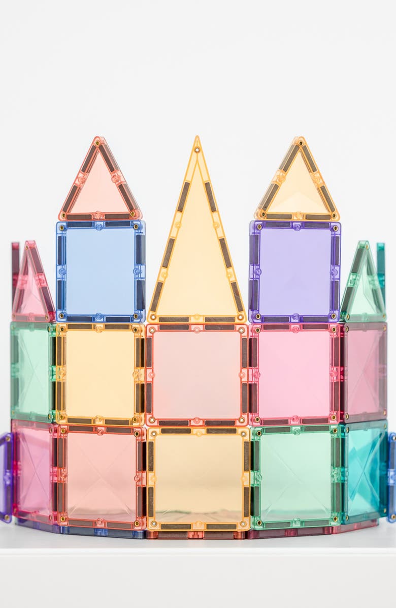 CONNETIX Kids' Pastel Magnetic Tiles 32-Piece Mini Pack, Alternate, color, Pastel