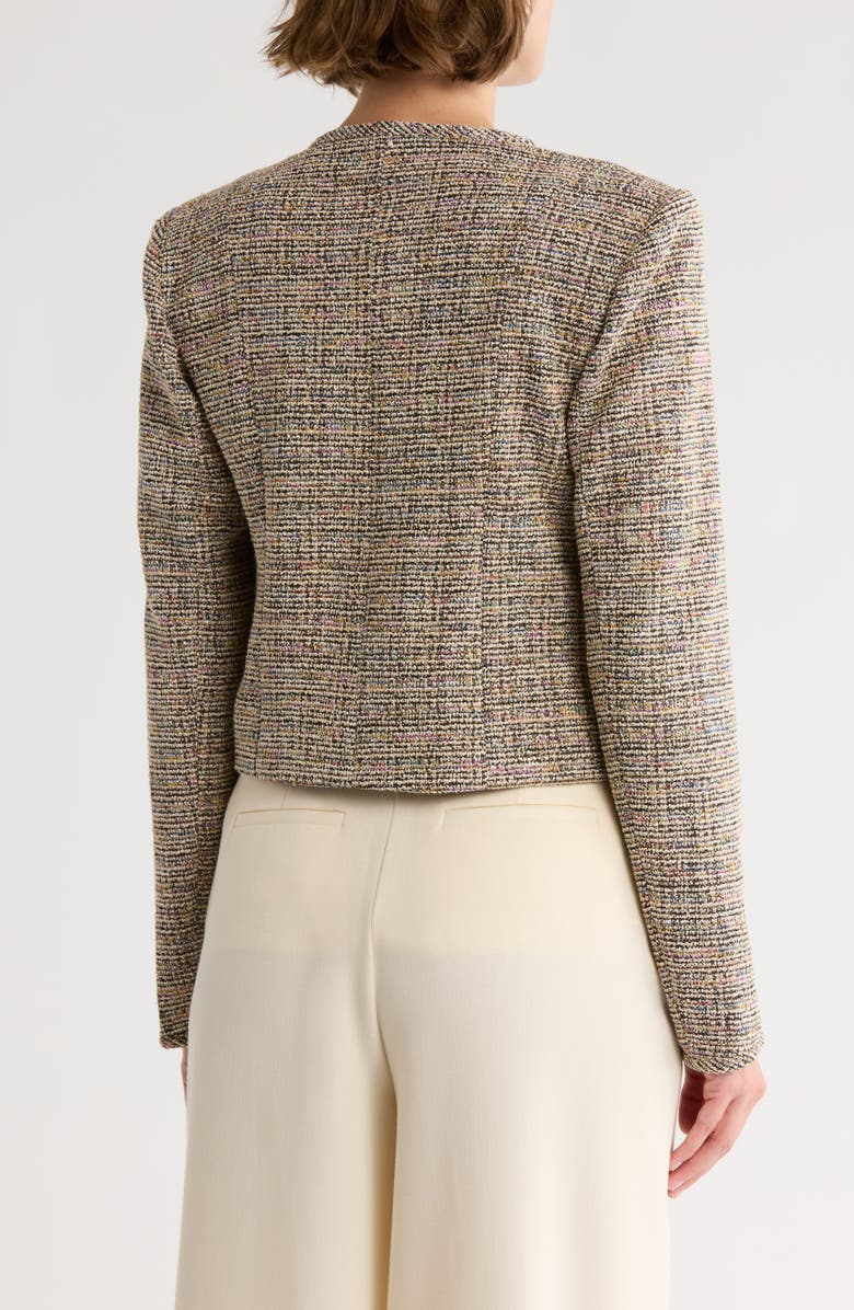 Amanda & Chelsea Lady Like Bouclé Jacket, Alternate, color, Black/ Camel