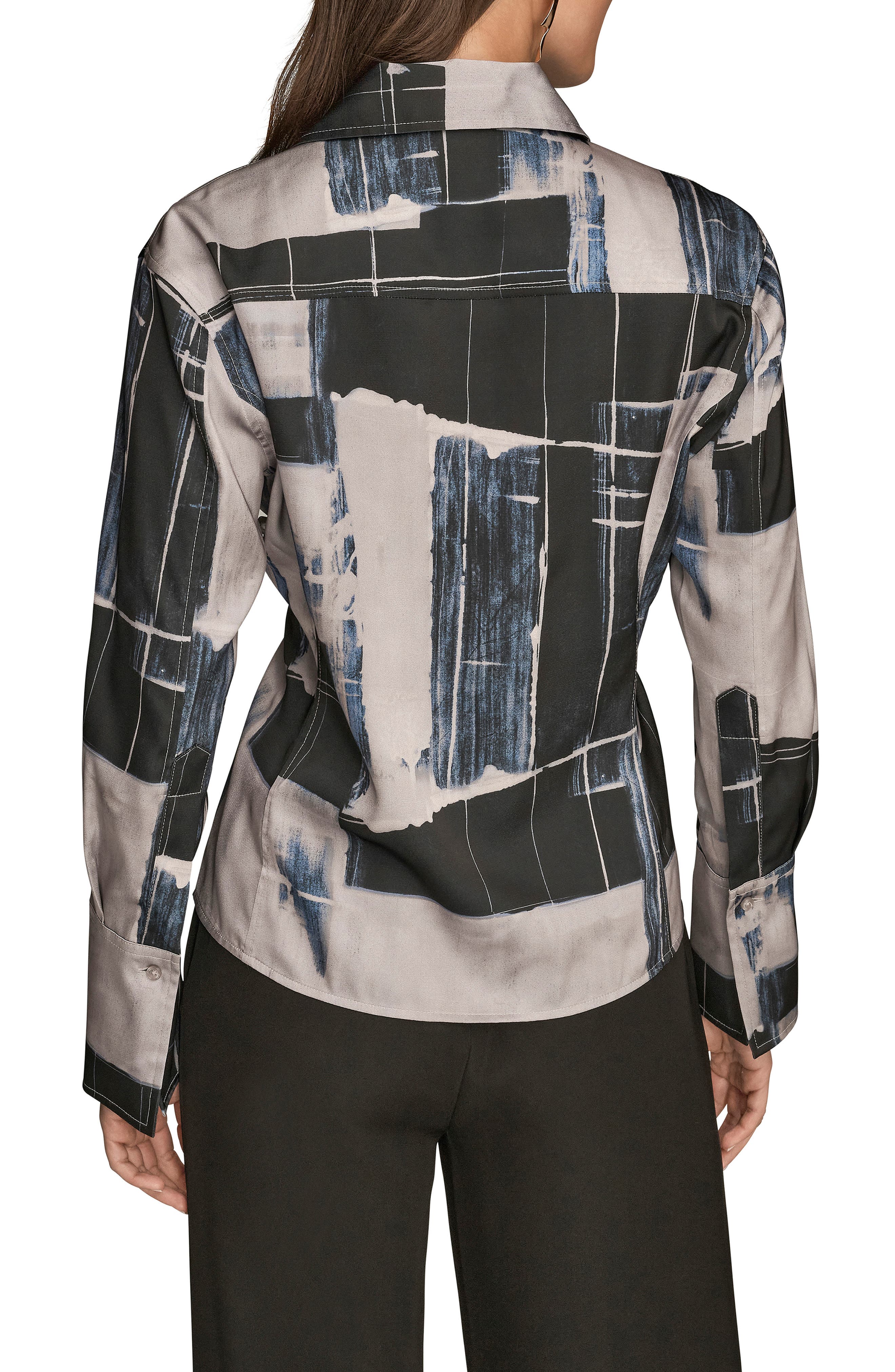 Print Satin Shirt - image 2