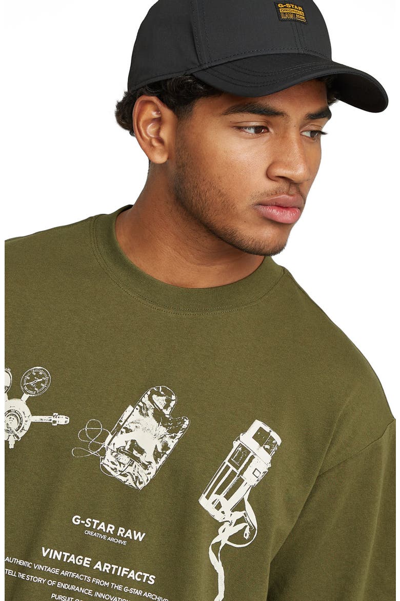 Archive Boxy Organic Cotton Graphic T-Shirt, Alternate, color, SHADOW OLIVE