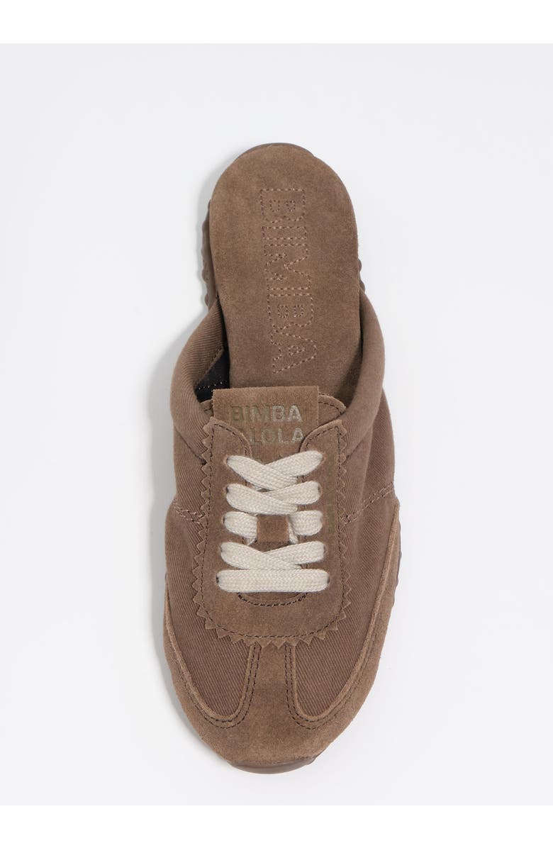 Bimba y Lola Suede And Fabric 13 31 Mule Sneaker, Alternate, color, Taupe