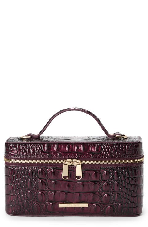 Charlene Croc Embossed Leather Crossbody Bag