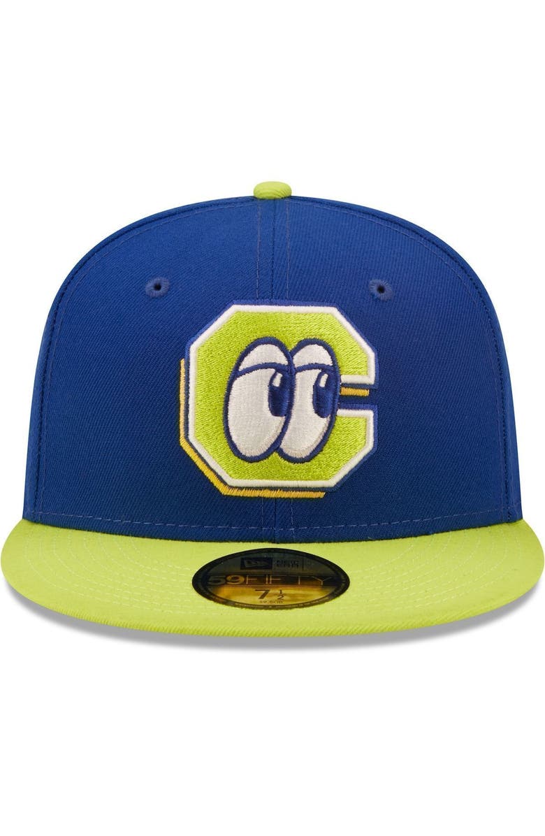 New Era Men's New Era Blue/Green Montañas de Chattanooga Copa De La Diversion 59FIFTY Fitted Hat, Alternate, color, 