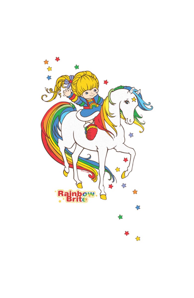 Rainbow Brite Women's Rainbow Brite With Starlite Graphic T-Shirt, Alternate, color, White