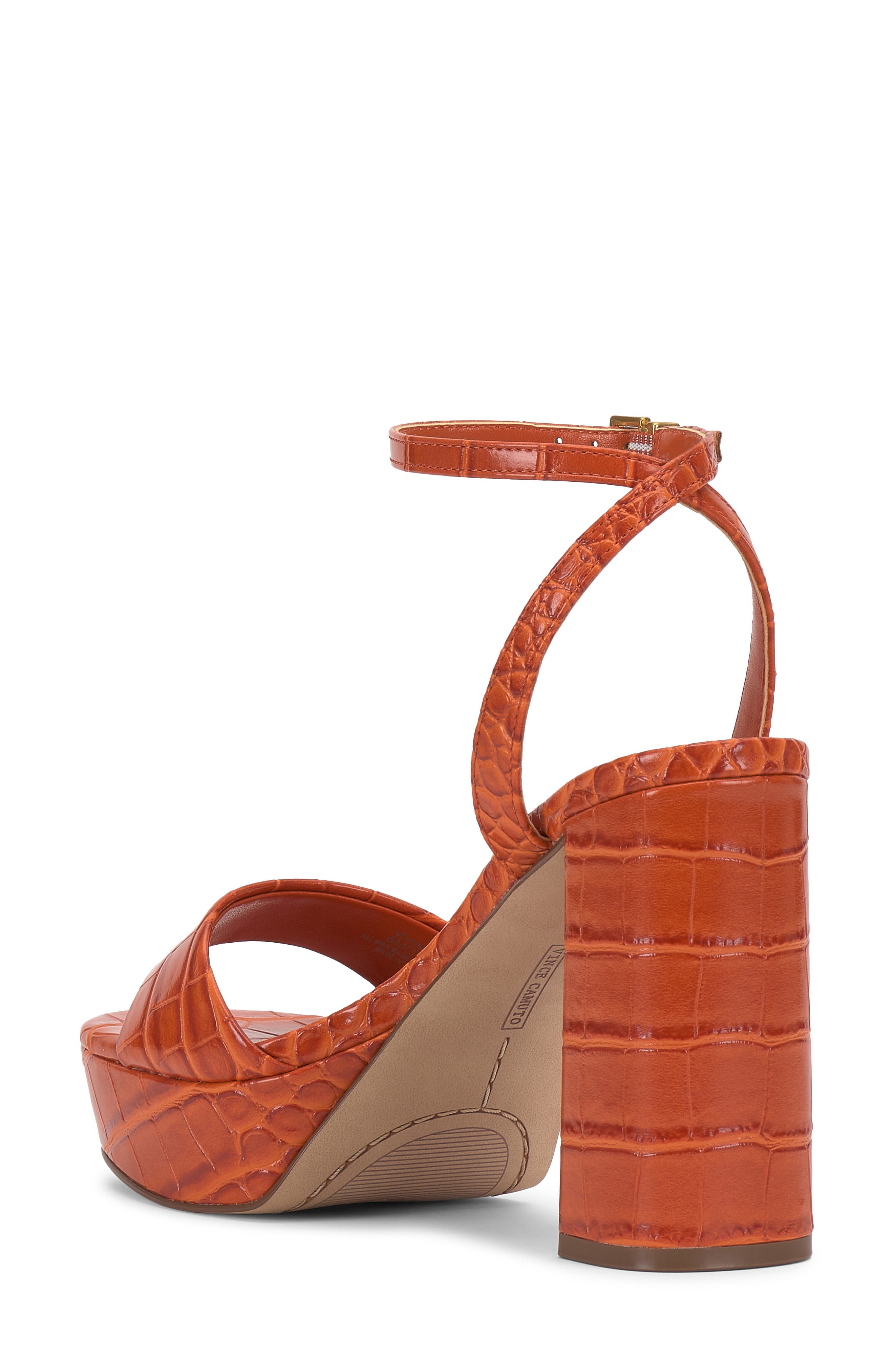 Vince Camuto Pendry Ankle Strap Platform Sandal, Alternate, color, Sunset