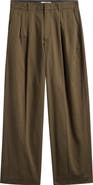 Dunst Double Pleated Wide Leg Chino Pants