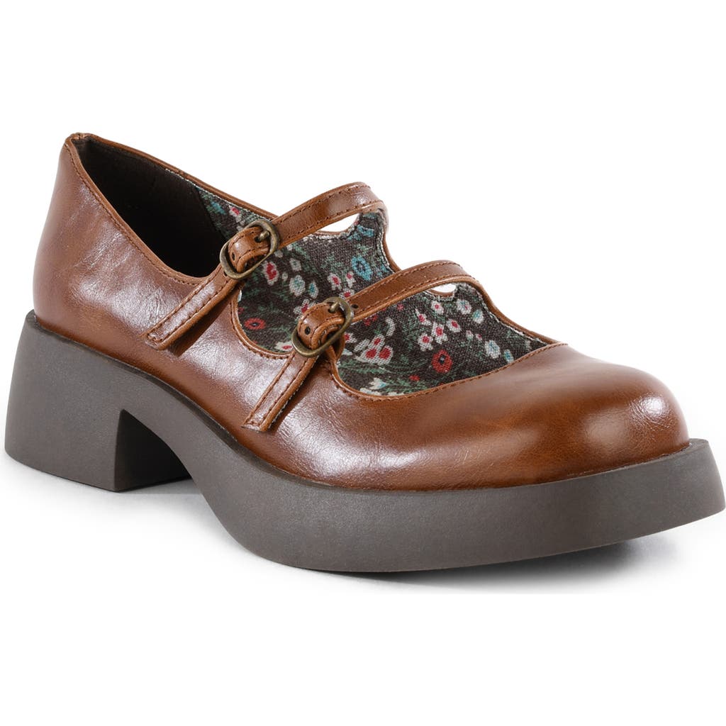 Bc Footwear Fan Club Mary Jane Platform Pump In Brown