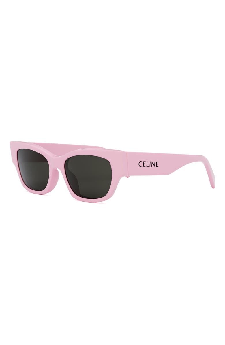 CELINE Monochroms 54mm Cat Eye Sunglasses, Alternate, color, Shiny Pink / Smoke