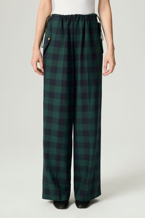 Drawstring Wide-Leg Pants