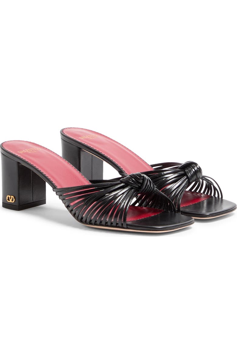Valentino Annet Block Heel Slide Sandal, Main, color, Black