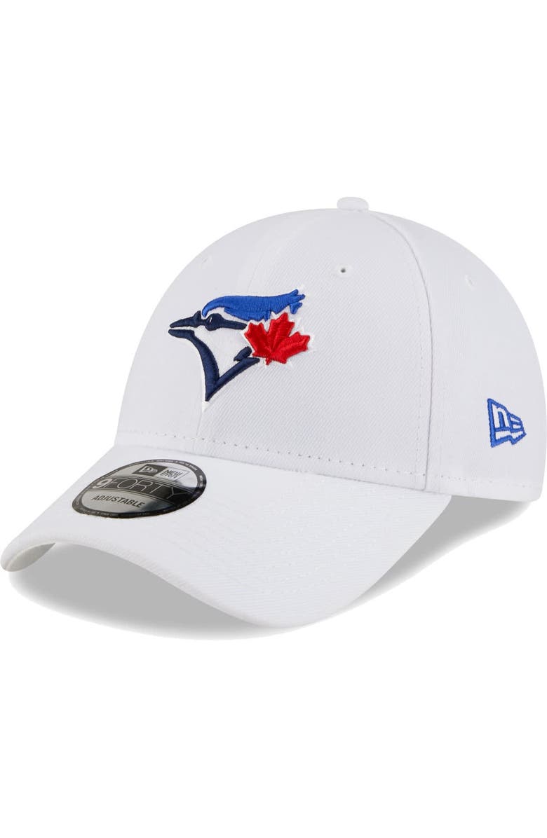 New Era Men's New Era White Toronto Blue Jays League II 9FORTY Adjustable Hat, Main, color,