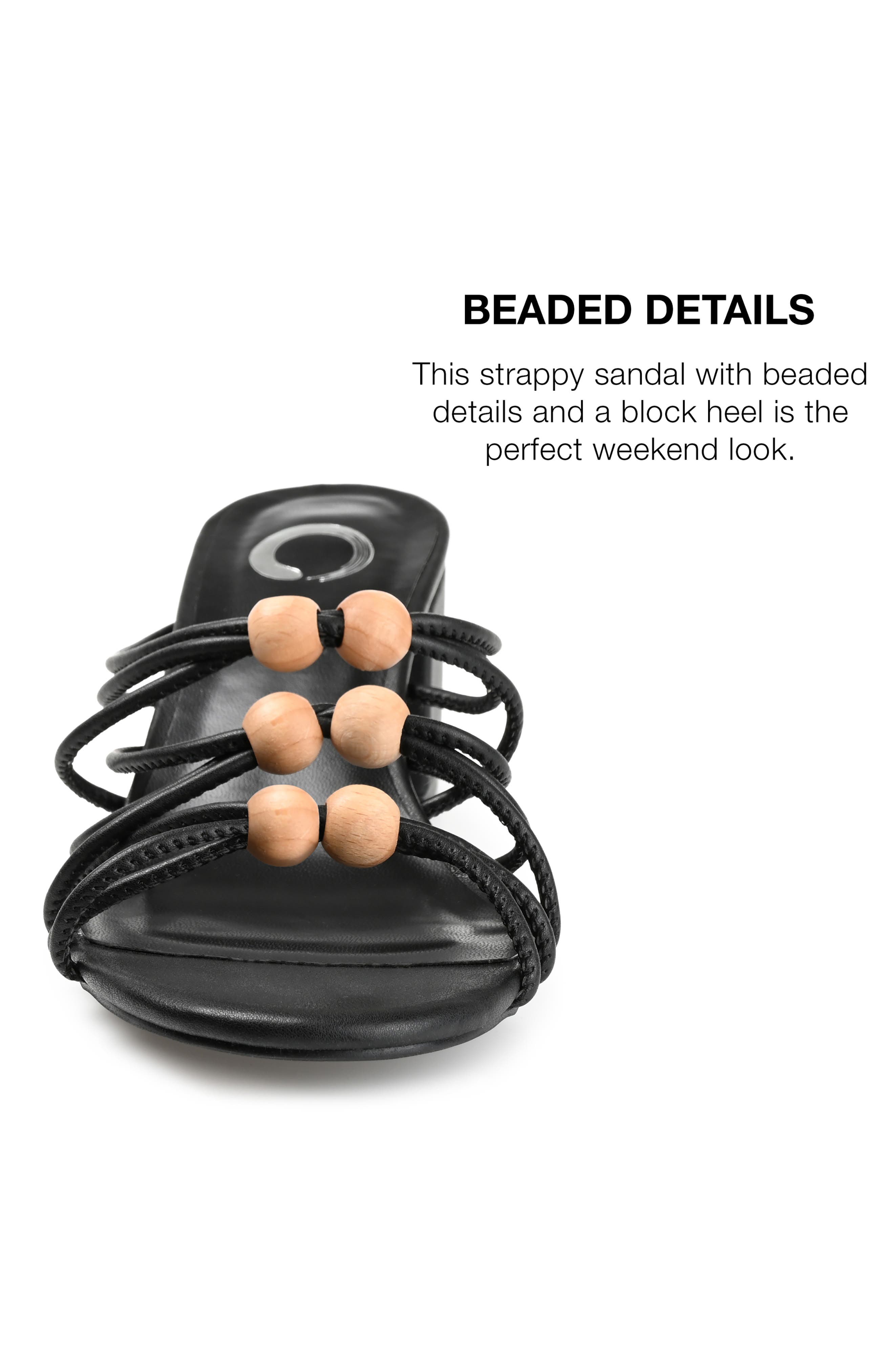 Journee Collection Kennadi Block Heel Sandal, Alternate, color, Black