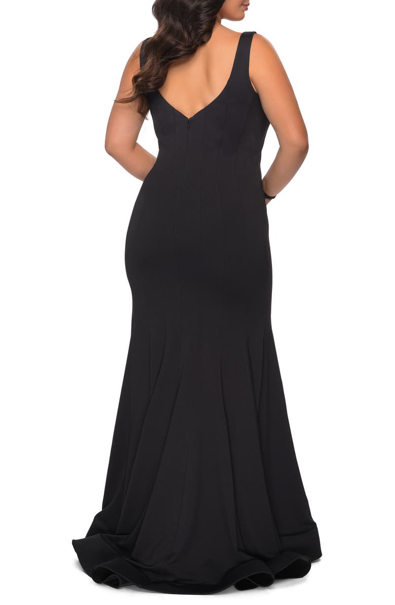 La Femme Jersey Trumpet Gown, Alternate, color, 