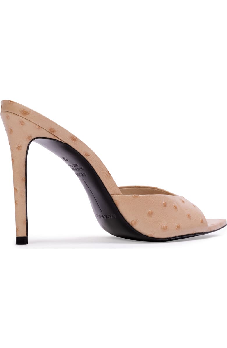 BLACK SUEDE STUDIO Brea Ostrich Mule, Alternate, color, Nude Ostrich Leather