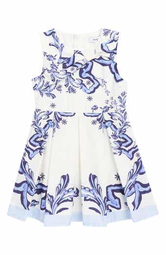 Reiss Kids' Emiline Pleat Fit and Flare Dress