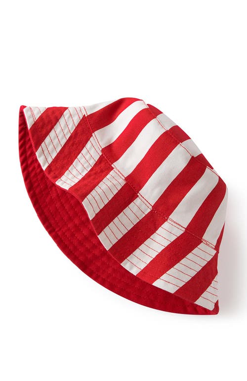 Cotton On Kids Kid's Kids Reversible Bucket Hat In Varsity Red Keep It Groovy