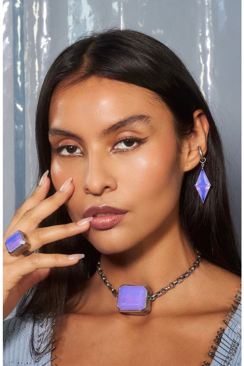 Square Goliath Choker, Alternate, color, Periwinkle