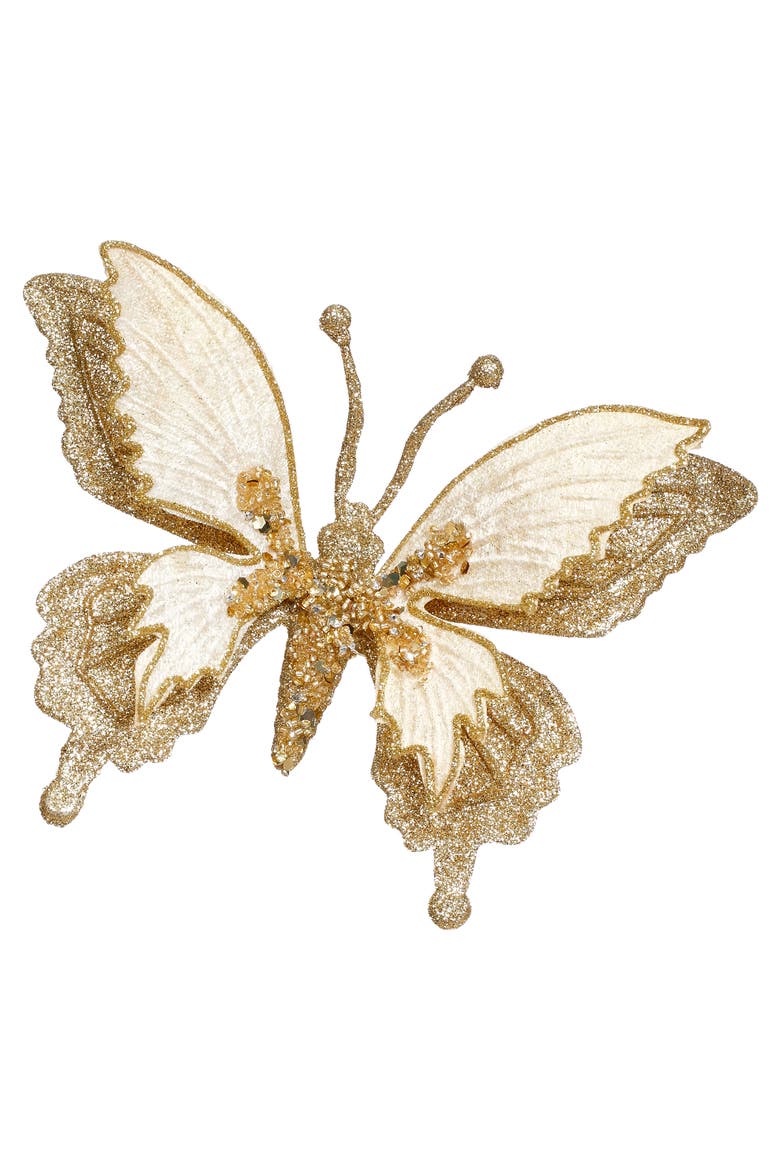 Glitter Fantasy Butterfly Clip, Set of 12, Main, color, Gold