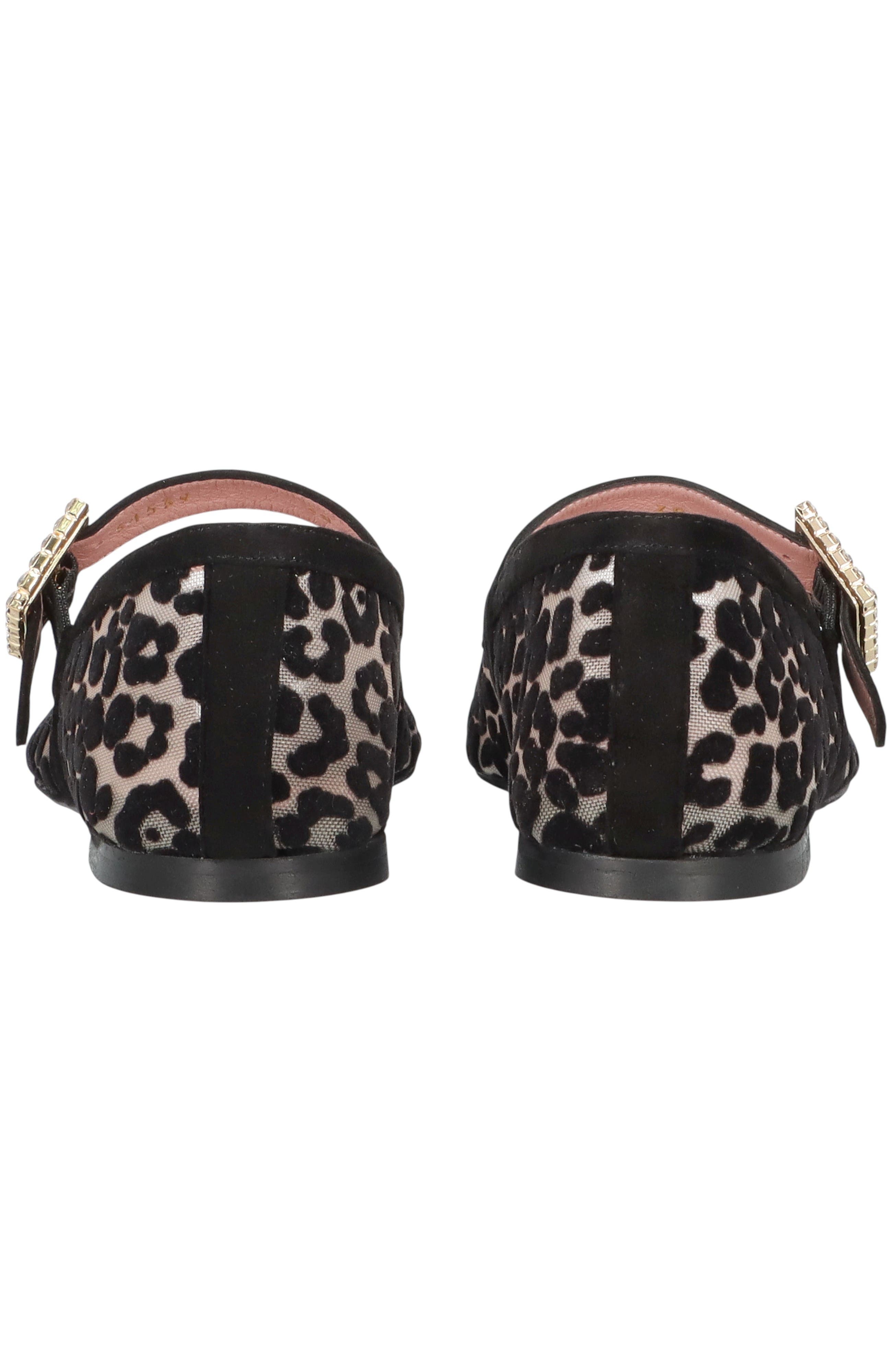 Pretty Ballerinas Leopard Mesh Crystal Buckle Ballet Flat, Alternate, color, Khaki